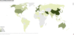 Virus spreads globally