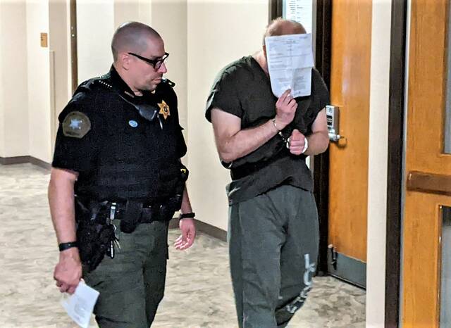 Kevin Novak did not challenge charges he fatally shot his father, Richard Novak, 70, inside a Nanticoke residence in March 2022. Entered a no contest plea to third-degree murder and was immediately sentenced to 12 to 30 years in state prison on Tuesday.
                                 Ed Lewis | Times Leader