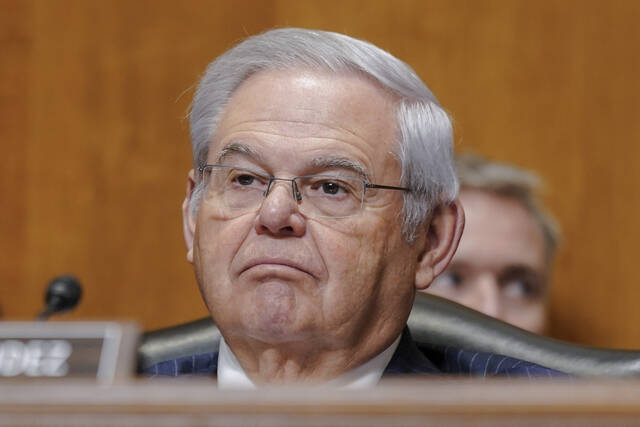 FILE - Sen. Bob Menendez, D-N.J.